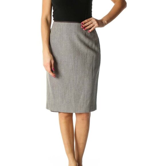 Elie Tahari Dresses & Skirts - Elie Tahari Gray Texture Classic Straight Skirt